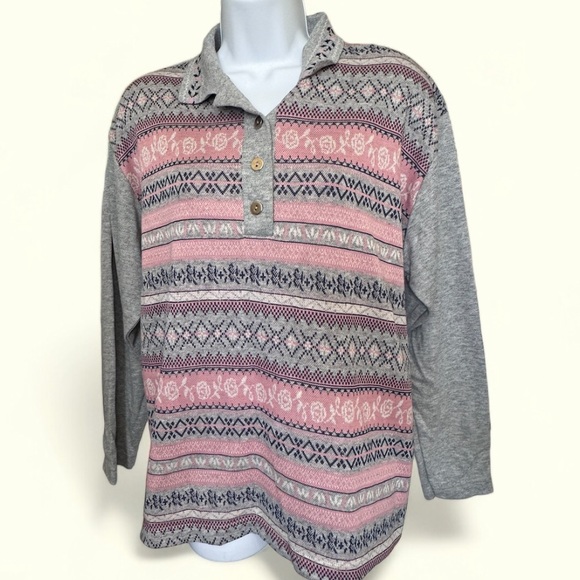 LADIES VINTAGE SWEATER . ORBIT SPORT, COLLARED, PULLOVER SWEATER. SIZE LARGE - Picture 1 of 16